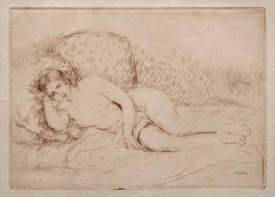 Naga kobieta leży autorstwa Pierre Auguste Renoir
