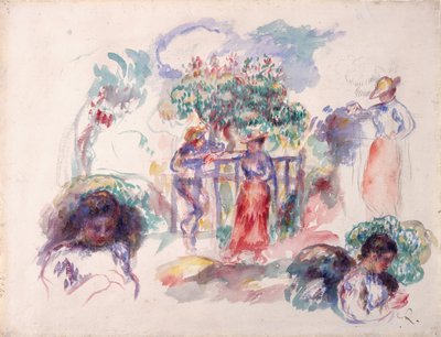 Figury pod drzewem, 1880-82. autorstwa Pierre Auguste Renoir