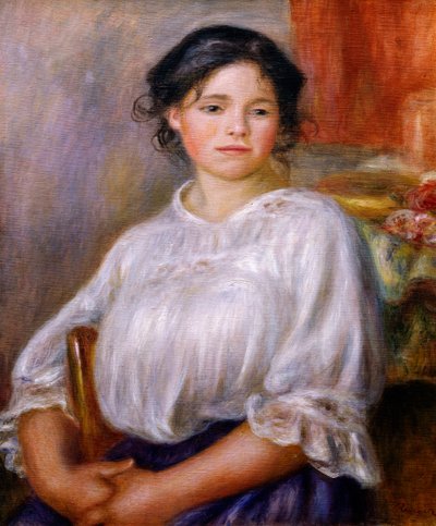 Siedząca dziewczyna — Pierre-Auguste Renoir autorstwa Pierre Auguste Renoir