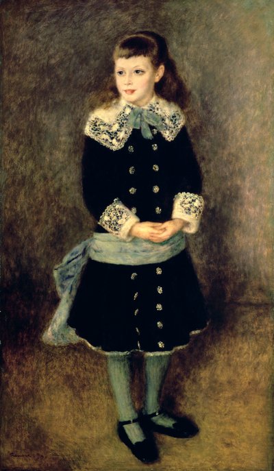 Dziewczyna z niebieską szarfą, koniec XIX i początek XX wieku autorstwa Pierre Auguste Renoir