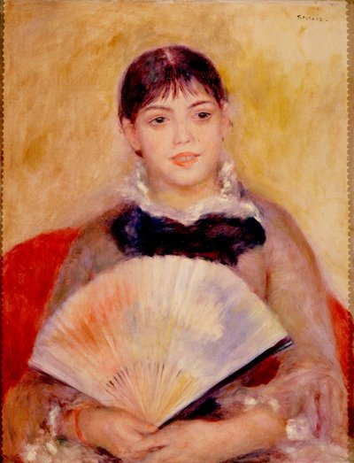 Dziewczyna z wachlarzem autorstwa Pierre Auguste Renoir