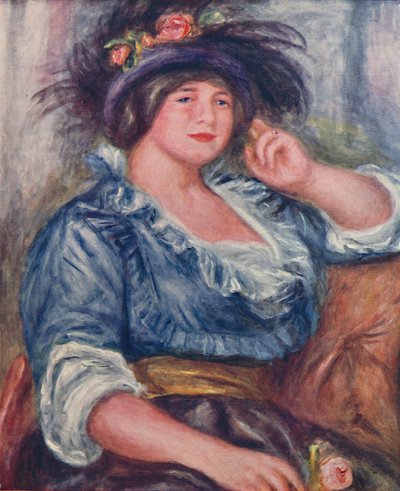 Dziewczyna z różą, 1913, 1923 autorstwa Pierre Auguste Renoir