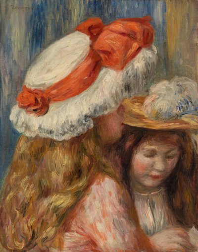 Dziewczyny w kapeluszach autorstwa Pierre Auguste Renoir
