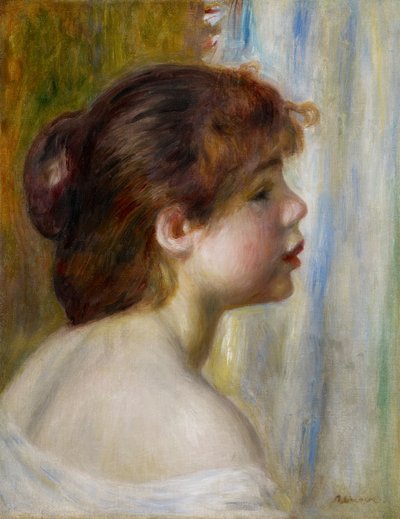 Głowa młodej kobiety, koniec XIX w. autorstwa Pierre Auguste Renoir
