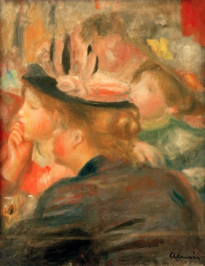 W teatrze autorstwa Pierre-Auguste Renoir
