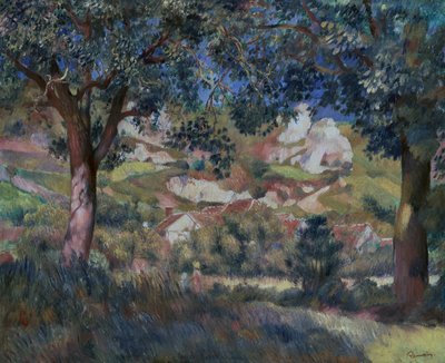 Krajobraz w La Roche Guyon, c.1887 (olej na płótnie) autorstwa Pierre Auguste Renoir