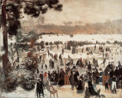 Łyżwiarstwo w Longchamps autorstwa Pierre Auguste Renoir