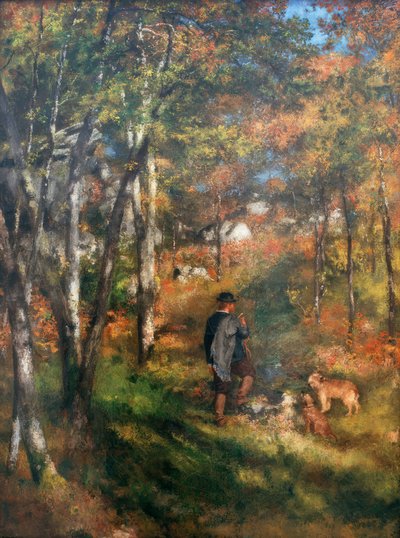 Malarz Jules Le Coeur i jego psy w lesie Fo autorstwa Pierre Auguste Renoir