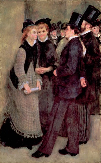 Opuszczenie Konserwatorium (La Sortie du conservatoire) 1877 (olej na płótnie) autorstwa Pierre Auguste Renoir