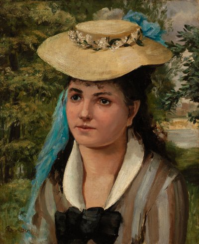 Lise w słomkowym kapeluszu autorstwa Pierre Auguste Renoir
