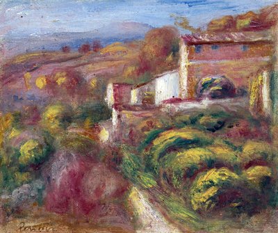 Poczta (Cagnes sur mer) - Obraz Pierre Auguste Renoir (1841-1919), - Olej na płótnie autorstwa Pierre Auguste Renoir