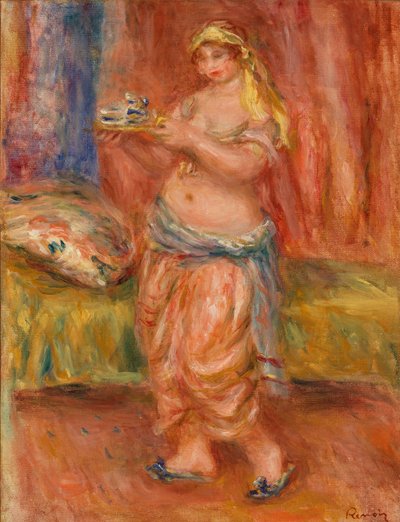 Odaliska z zestawem do herbaty autorstwa Pierre Auguste Renoir