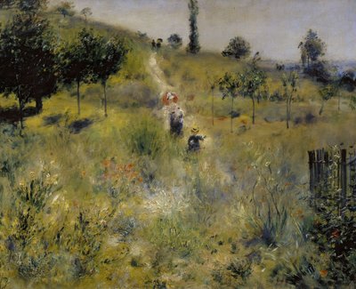 Ścieżka prowadząca przez wysoką trawę autorstwa Pierre Auguste Renoir