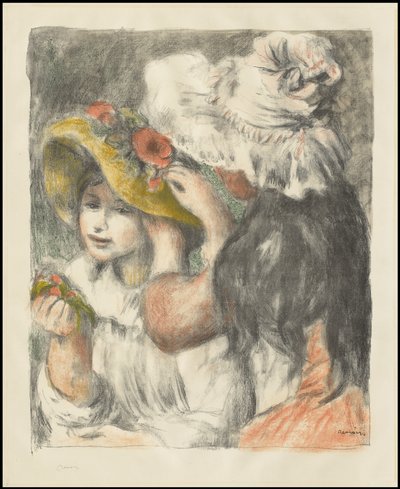 Przypinanie kapelusza: druga płyta, ok. 1898 r. autorstwa Pierre Auguste Renoir