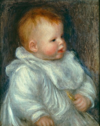 Portret Coco na niebieskim tle autorstwa Pierre Auguste Renoir