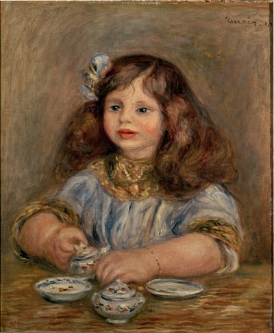 Portret Genevieve Bernheim de Villers (1907-1936), przyszłej hrabiny Jean de la Chapelle autorstwa Pierre Auguste Renoir
