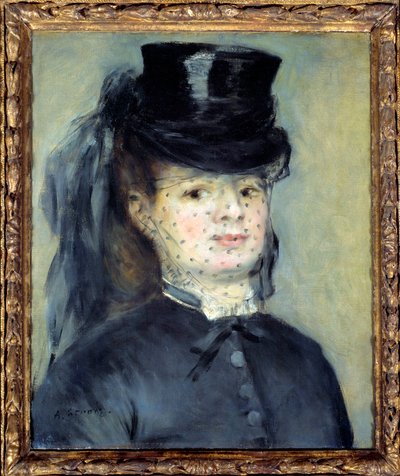 Portret Madame Darras, z domu Henriette Oudiette, żony kapitana Paula Darrasa (Studium dla Amazonii z 1873 r.) autorstwa Pierre Auguste Renoir