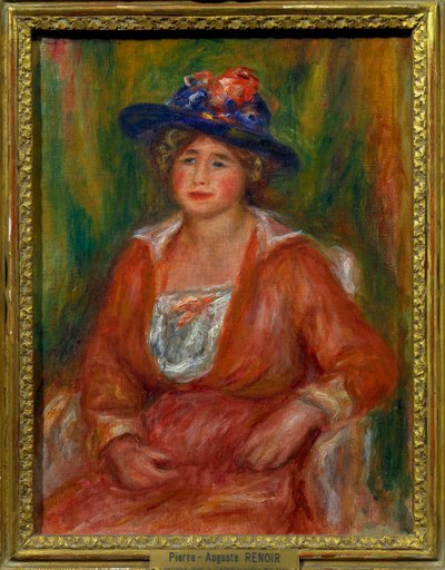 Portret siedzącej kobiety Obraz Pierre Auguste Renoir (1841-1919) Dim 0,35 x 0,27 m Paris musee du Louvre Obowiązkowa wzmianka: Donation Helene et Victor Lyon autorstwa Pierre Auguste Renoir