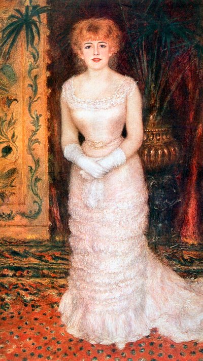 Portret aktorki Jeanne Samary, 1878 autorstwa Pierre Auguste Renoir