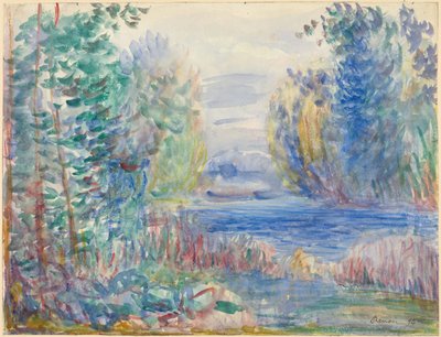 Krajobraz rzeczny, 1890 autorstwa Pierre Auguste Renoir