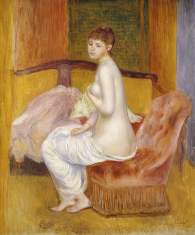 Siedzący akt, odpoczywający, 1885 autorstwa Pierre Auguste Renoir