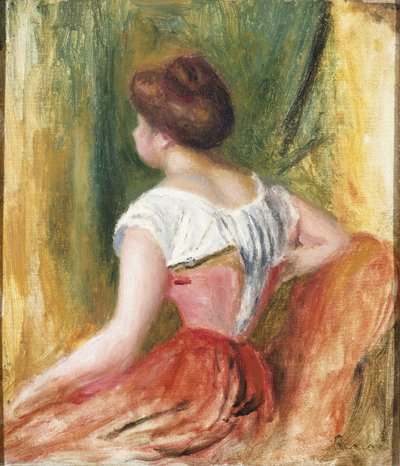 Siedząca młoda kobieta autorstwa Pierre Auguste Renoir
