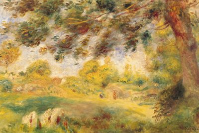 Wiosenny pejzaż (olej na płótnie) autorstwa Pierre Auguste Renoir