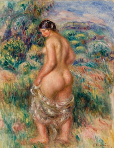 Kąpiący się na stojąco autorstwa Pierre Auguste Renoir