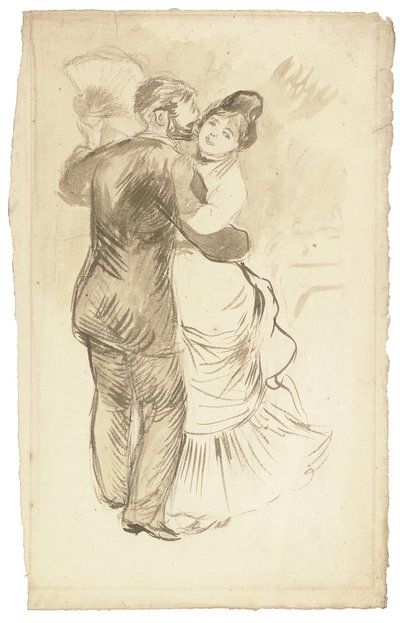 Studiuj „Taniec wiejski” autorstwa Pierre Auguste Renoir