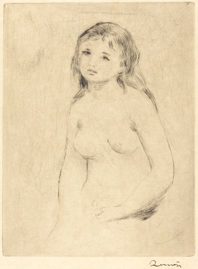 Studium do Etiudy kąpielowej pour une baigneuse, koniec XIX i początek XX wieku. autorstwa Pierre Auguste Renoir