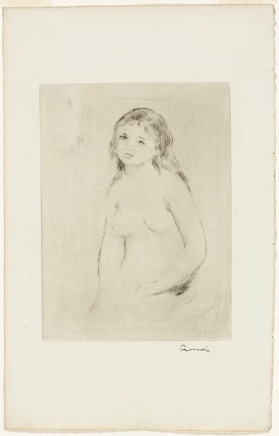 Studia dla kąpiącej się kobiety autorstwa Pierre Auguste Renoir