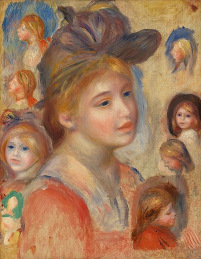 Studium głów dziewcząt autorstwa Pierre Auguste Renoir