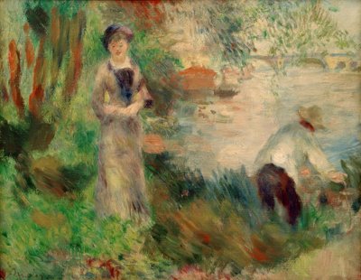 Na wyspie Ile de Chatou autorstwa Pierre Auguste Renoir