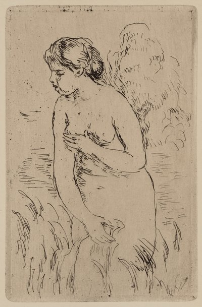 Kąpiący się, ok. 1890 (akwaforta na papierze) autorstwa Pierre Auguste Renoir