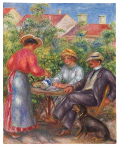 Filiżanka herbaty lub ogród, ok. 1906-07 autorstwa Pierre Auguste Renoir