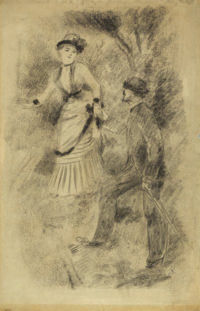 Zejście ze szczytu: Jean Martin Steadies Hélène, córka bankiera, 1881 autorstwa Pierre Auguste Renoir