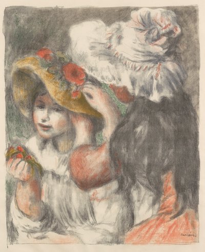 Kapelusz przypięty kwiatami Kapelusz przypięty, 1898. autorstwa Pierre Auguste Renoir