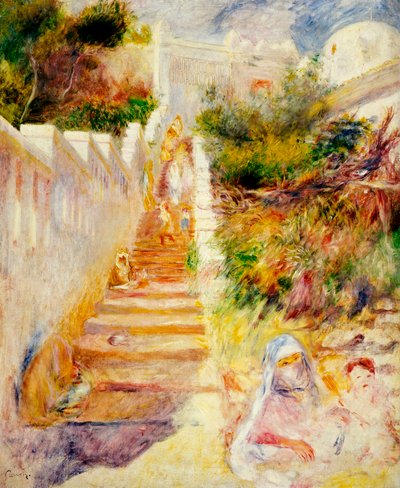 Schody, Algier, ok. 1882 r. autorstwa Pierre-Auguste Renoir