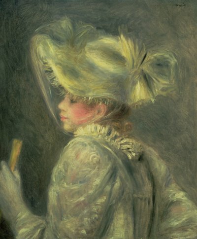Biały kapelusz autorstwa Pierre Auguste Renoir