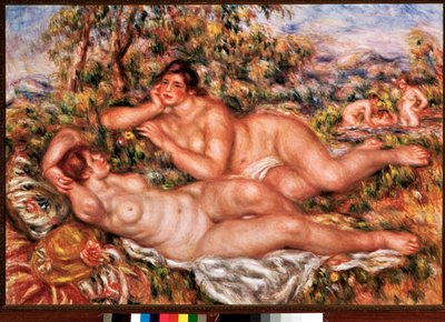 Kąpiący się (olej na płótnie) autorstwa Pierre Auguste Renoir