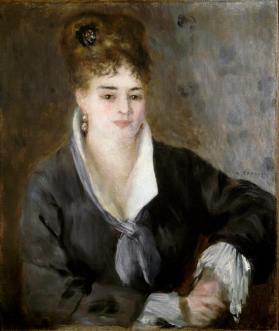 Pani w czerni. Obraz Pierre Auguste Renoir (Pierre-Auguste autorstwa Pierre Auguste Renoir
