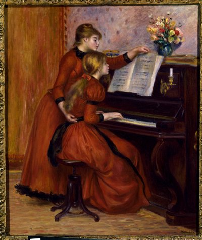 Lekon fortepianowy Obraz Pierre Auguste Renoir (1841-1919) autorstwa Pierre Auguste Renoir