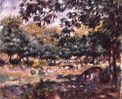 Treboul w pobliżu Douarnenez autorstwa Pierre Auguste Renoir