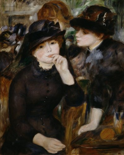 Dwie dziewczyny w czerni, 1880-1882. autorstwa Pierre Auguste Renoir