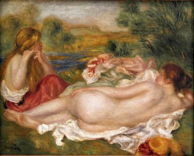 Dwóch kąpiących się. Obraz Pierre Auguste Renoir (Pierre-Auguste autorstwa Pierre Auguste Renoir