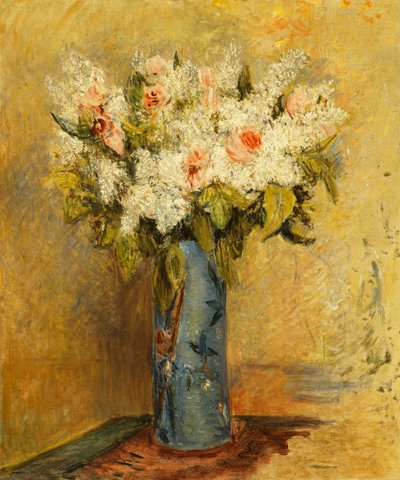 Wazon z liliami i różami, ok. 1870 autorstwa Pierre Auguste Renoir