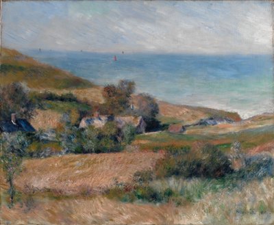 Widok na wybrzeże w pobliżu Wargemont w Normandii, 1880 autorstwa Pierre Auguste Renoir