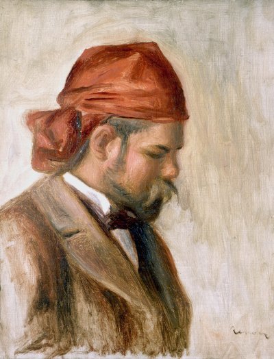 Vollard z czerwonym szalikiem autorstwa Pierre Auguste Renoir