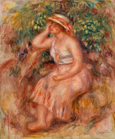 Kobieta marząca na jawie autorstwa Pierre Auguste Renoir