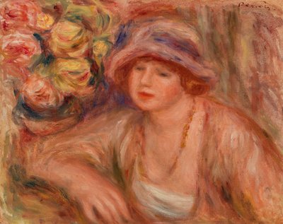 Kobieta pochylająca się autorstwa Pierre Auguste Renoir
